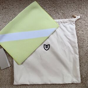Rothy's Lime and White Pouch